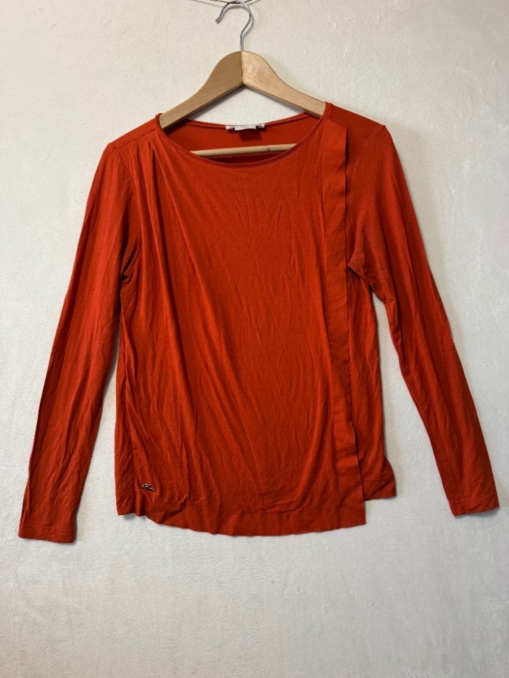 Lacoste Women's Long Sleeve Tee in Burnt Orange size 34 / S-M